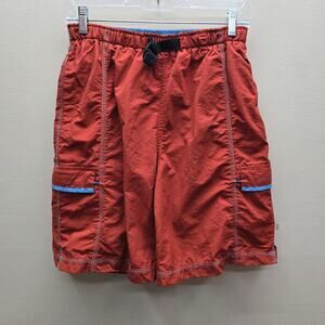 Rei Men's Cargo Swim Trunks Shorts Belted Lined Beach Rust Orange Size Small